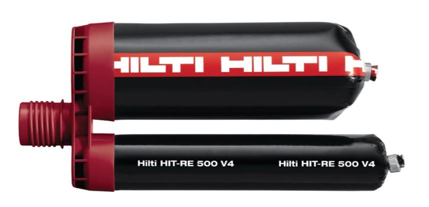 HIT-RE 500 V4 ultimate-performance epoxy mortar as part of the Hilti SafeSet system