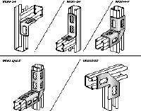 MQW 90°-F Angle connector Hot-dip galvanised (HDG) 90-degree angle for connecting multiple MQ strut channels