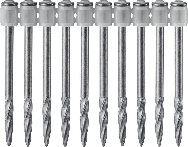 X-X MX Drywall nails (collated) Ultimate-performance collated nails for fastening drywall framing members to concrete using powder-actuated tools