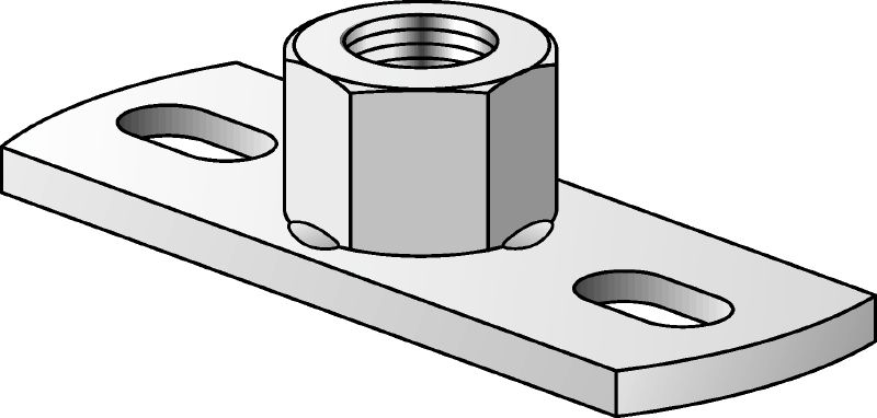 MGS 2-R medium-duty base plates Stainless steel (A4) medium-duty base plate to fasten metric threaded rods with two anchor points