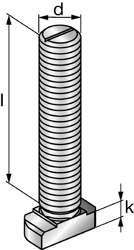 HBC Standard T-bolt - Anchor Channels - Cold-formed - Hilti Australia