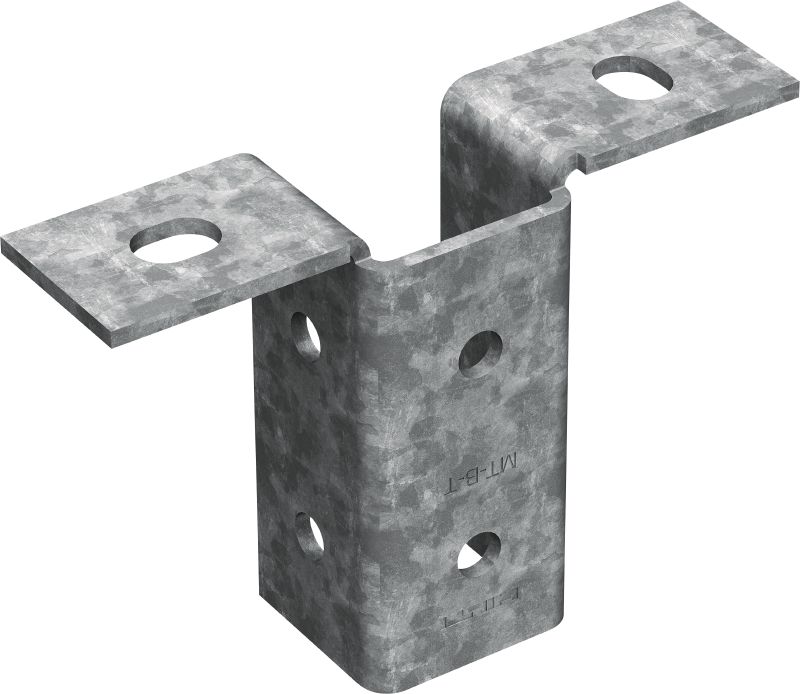 MT-B-T OC Light-duty baseplate Base connector for anchoring light-duty strut channel structures to concrete or steel, for outdoor use with low pollution