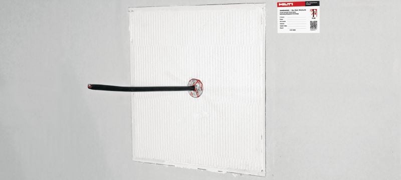 CFS-CT B Firestop coated board system with wide approval range for sealing medium to large openings Applications 1